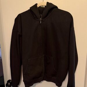 SKIMS Black Zip-Up Hoodie size XL